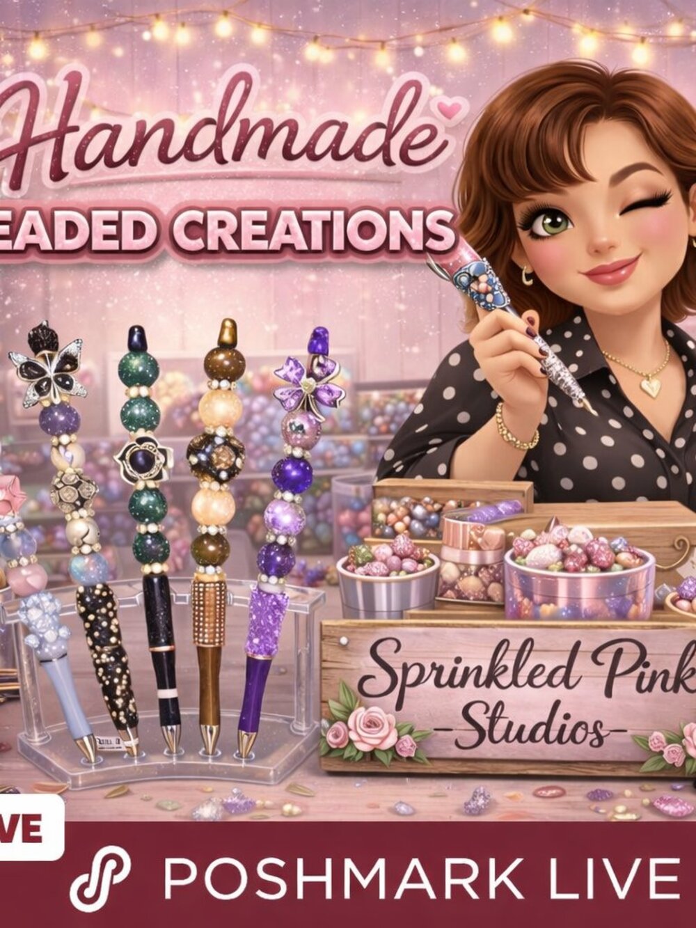 ✨ Handmade Beaded Pen & Purse Charm Pop‑Up! ✨